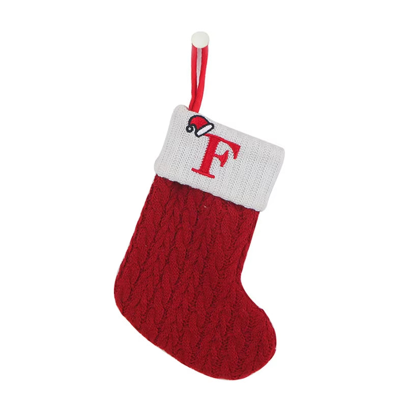 Christmas Alphabet Knitted Socks and Tree Ornaments - Festive Home Decorations for 2024 and Beyond