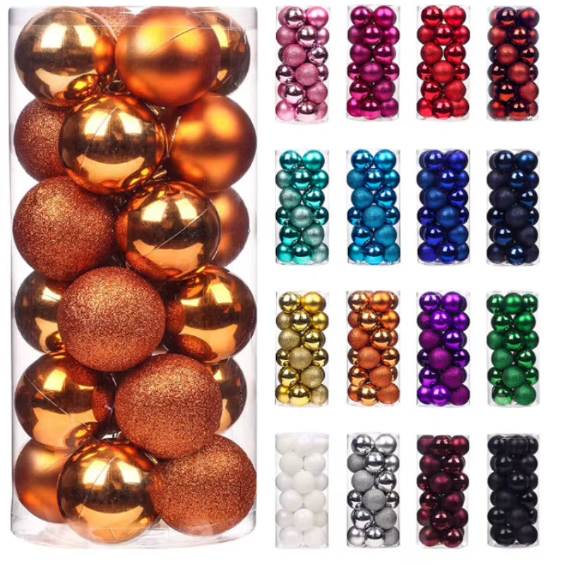 Christmas Tree Ornaments Set - 24/36 Decorative Balls for Holiday Celebrations and Home Decor Gifts 2025