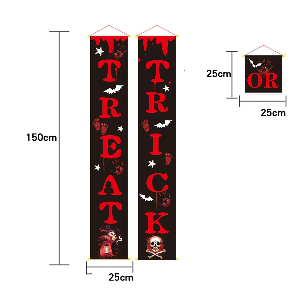 Outdoor Halloween Decoration Banner with Couplets